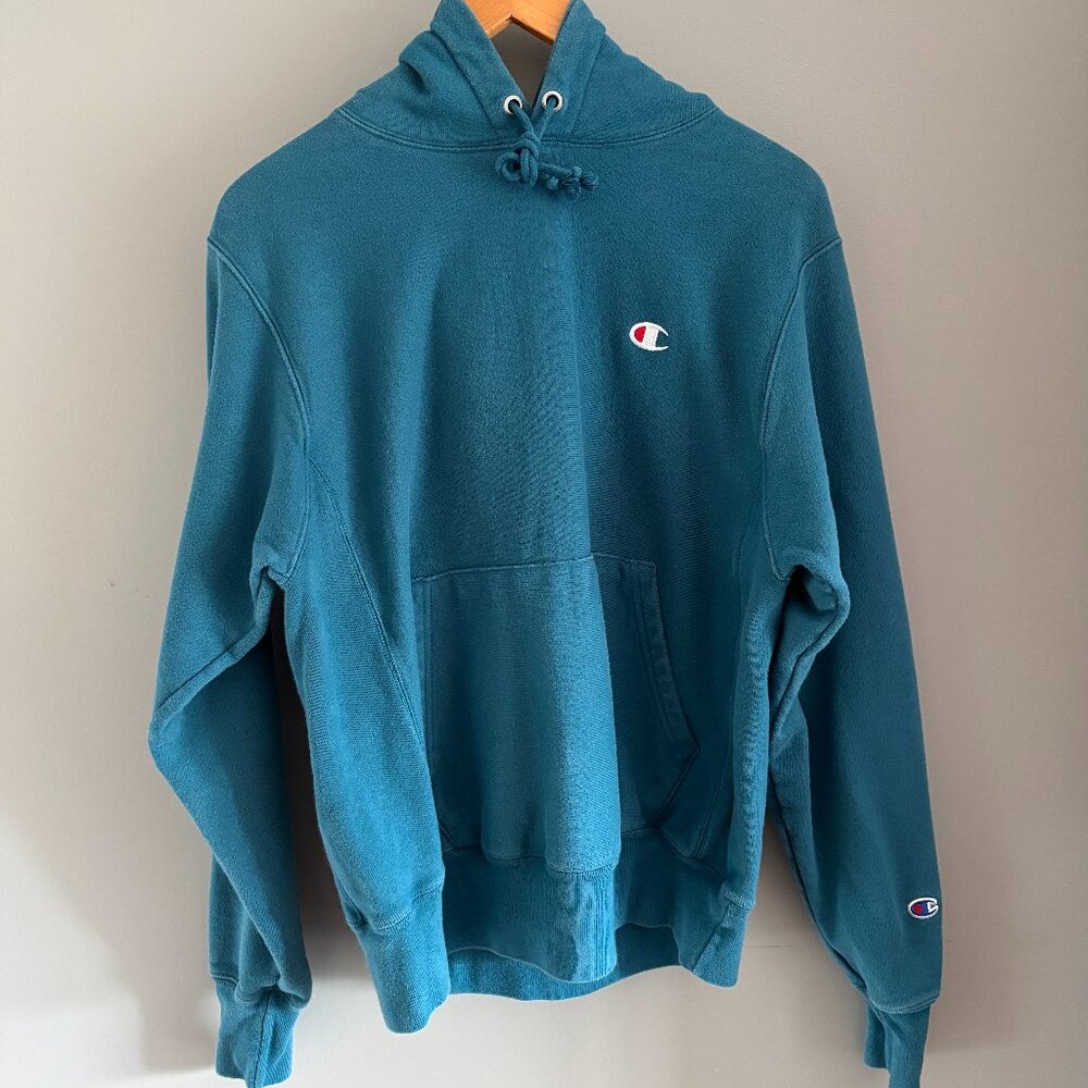Faded Teal Champion Boyfriend Hoodie
